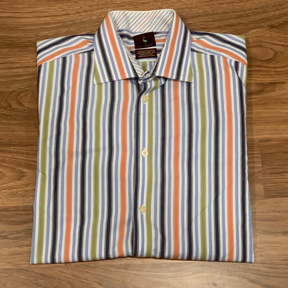 Tailorbyrd Striped Long Sleeve Dress Shirt Size XL - Picture 1 of 6